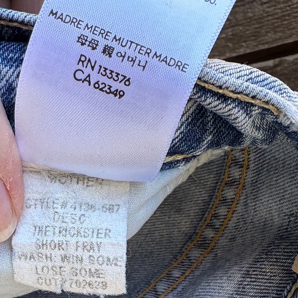 Mother Superior The Trickster Short Fray In Win Some Lose Some Wash Sz 25 - Picture 6 of 14